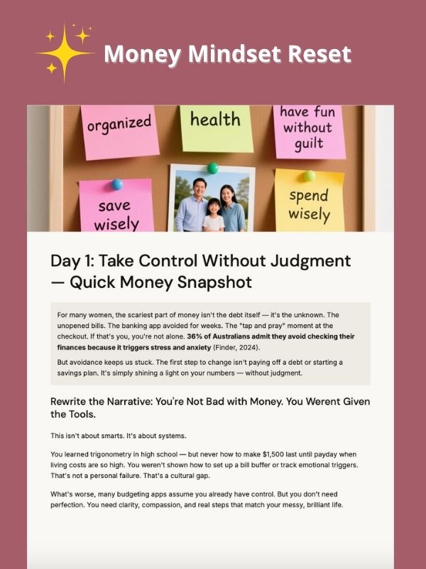 Take Control of Your Money - Quick Money Snapshot